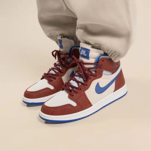 耐克(NIKE)女鞋 AJ1高帮篮球鞋 时尚潮流舒适 马卡龙色彩拼接 缓震透气舒适运动篮球鞋女CT0979-101