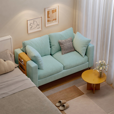 古达公寓小沙发客厅小户型出租房布艺单人沙发ins风卧室双人简易沙发