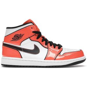 官方正品 Nike耐克男鞋Air Jordan 1 Mid AJ1 草坪橙-黑白色 潮流时尚篮球鞋DD6834-802