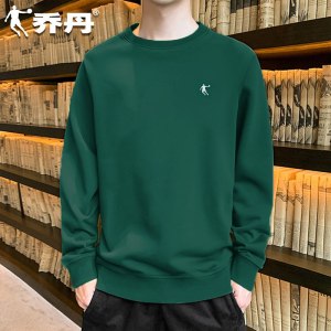 乔丹卫衣男2022秋季新款宽松纯色学生套头衫圆领长袖休闲服运动服运动卫衣