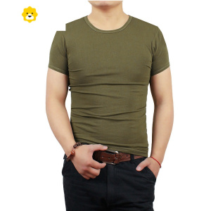 FISH BASKET男士韩版健身T恤男式修身短袖圆领大码体恤白色半袖打底衣服
