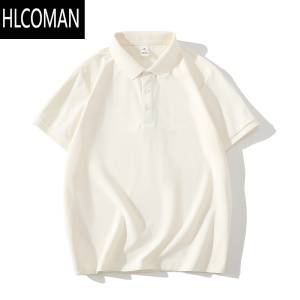 HLCOMANP02短袖男夏季新款纯色潮流半袖上衣休闲透气高级翻领polo衫T恤衫