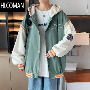 HLCOMAN灯芯绒外套男士2023新款vintage棒球服潮牌美式高街夹克衫