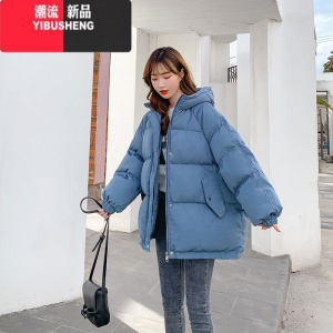 YIBUSHENG2023新款棉服女学生韩版宽松短款冬天外套加厚ins冬季棉衣