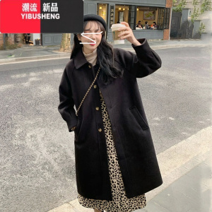 YIBUSHENG反季毛呢外套女小个子2023新款韩系学生赫本风高级感大衣