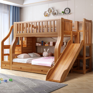 欧梵森 全实木儿童上下床双层床多功能组合大人两层上下铺木床高低子母床