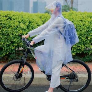 半只橙子山地自行车单车骑行雨衣成人男女学生专用单人全身暴雨雨披