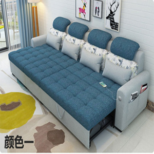 符象多功能沙发床折叠可充电客厅小户型简约现代坐卧两用布艺沙发