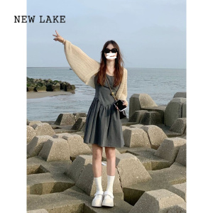 NEW LAKE夏装搭配一整套吊带裙连衣裙女2024新款小个子气质辣妹收腰短裙子