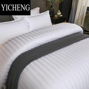 YICHENG酒店床上四件套民宿风白色床单被子枕芯七件套床笠宾馆被套五件套