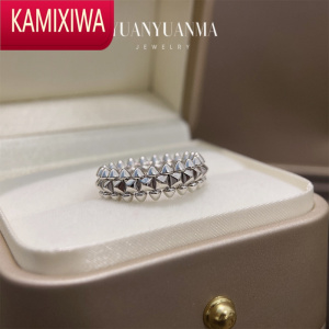 KAMIXIWA 转动个性指环欧美时尚食指链条款 情侣对戒 礼物戒指