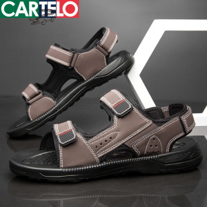 [线下专柜同款]卡帝乐鳄鱼(CARTELO)新款夏季凉鞋男休闲运动凉拖鞋男士沙滩鞋