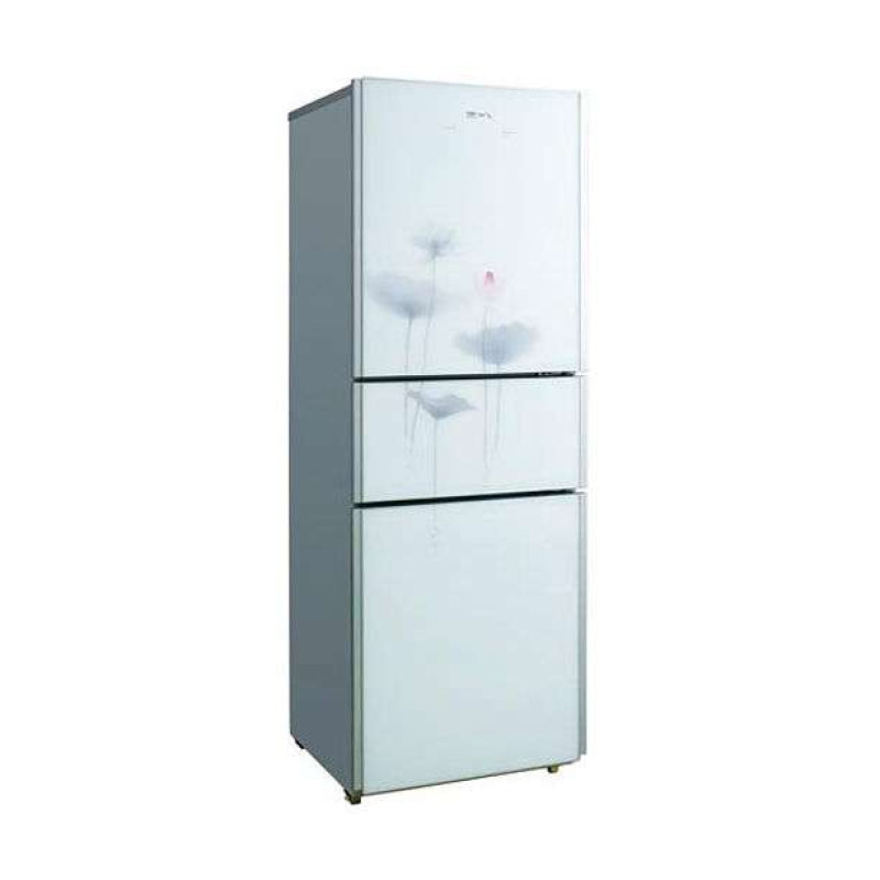 新飞(frestec) bcd249emb 249升 三门冰箱(瓷白荷花色)高清实拍图