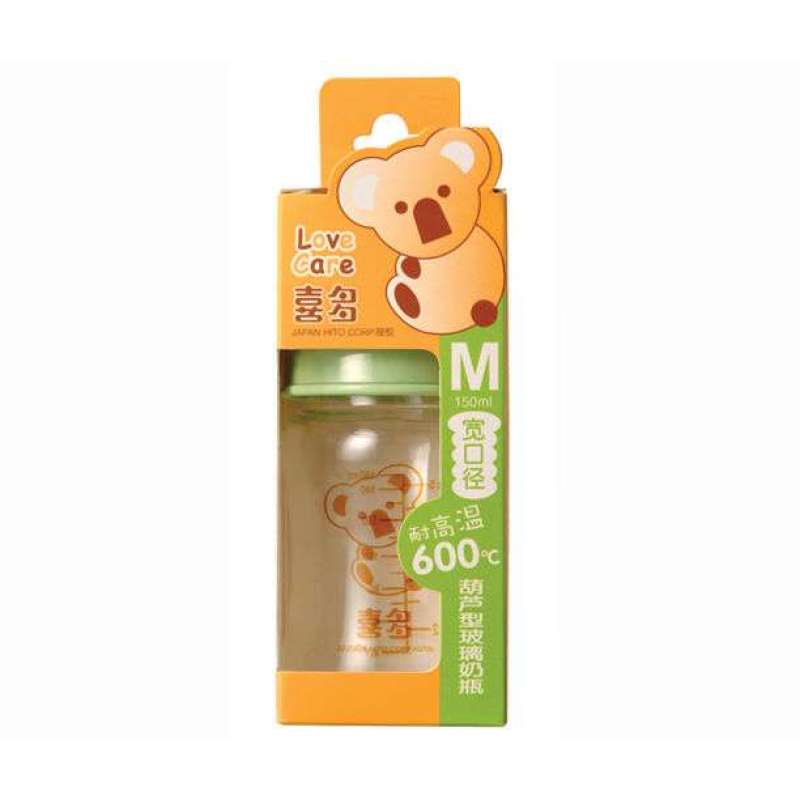 喜多HT宽口葫芦耐高温玻璃奶瓶m150ml
