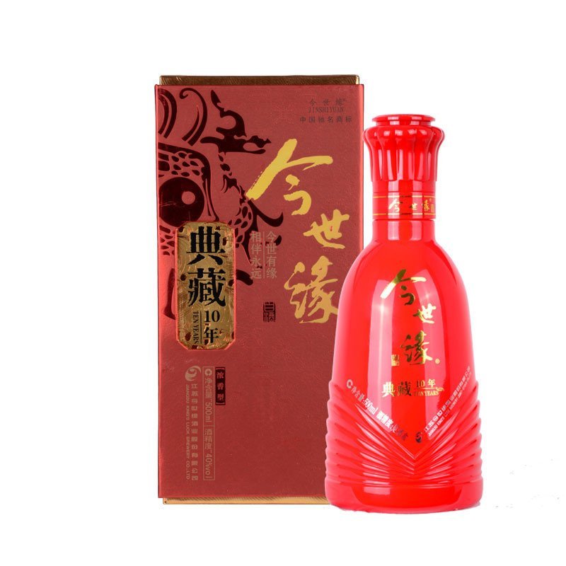 今世缘 白酒 今世缘典藏10年 浓香型 40度500ml 单瓶 礼盒装
