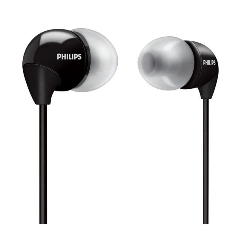飞利浦(PHILIPS) SHE3590BK/98 超重低音 紧凑型入耳式耳机 附3对柔软耳罩 黑色