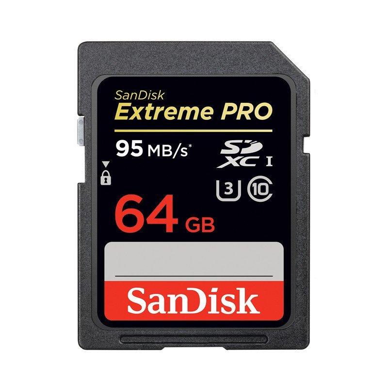 闪迪SanDisk ExtremePro 64G SD卡 高速存储卡(95M/S)数码相机内存卡
