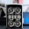 ZIPPO打火机 镜面BEER啤酒打火机24720