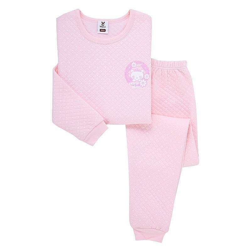VANCL凡客诚品 三保暖套装（女童）可爱猫咪（110-130） 浅粉色 130