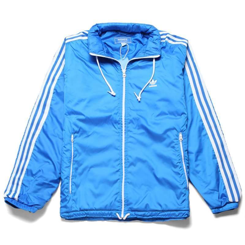adidas阿迪达斯三叶草12年新款男子棉服X52106蓝色XXL