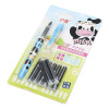 白雪 直液钢笔蓝底黑花+8支墨囊吊装FP-06