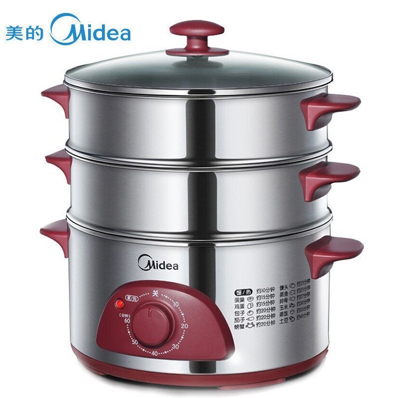 美的（Midea) 电蒸锅 WSYH26A 优质不锈钢 三层