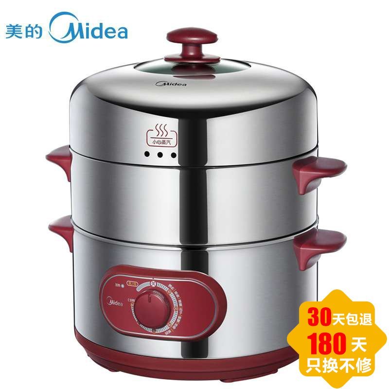 美的（Midea)WSYH28A优质不锈钢电蒸锅1层/单层 金属色
