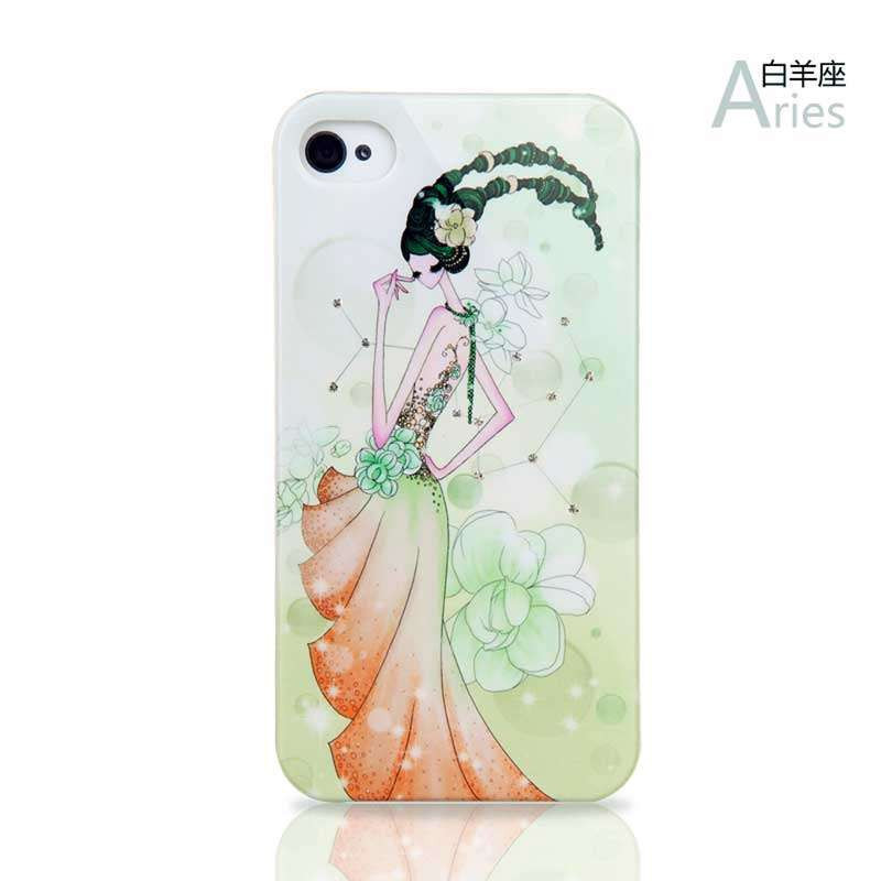 幻响苹果附件(i-mu)iPhone4S手机壳星座花语系列白羊座