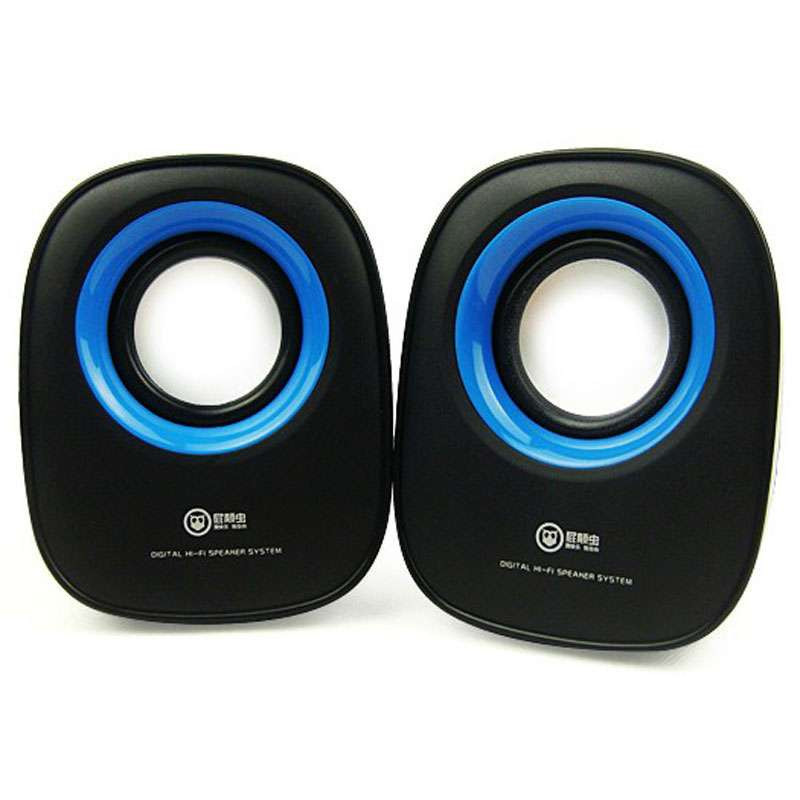 屁颠虫低音炮USB迷你便携式小音箱020白蓝