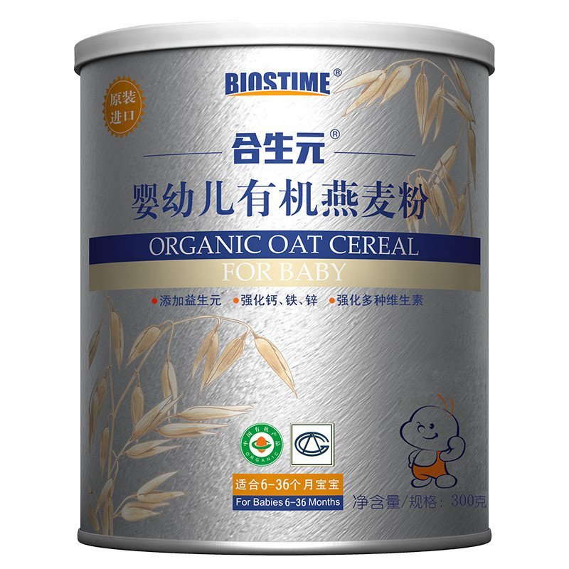 合生元(BIOSTIME)婴幼儿有机燕麦粉6-36个月 300g