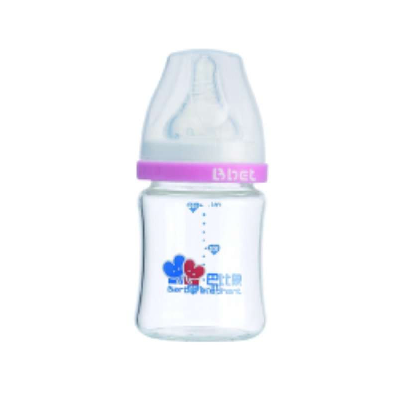 巴比象高硼硅中口玻璃奶瓶 150ML紫色 BX-0009