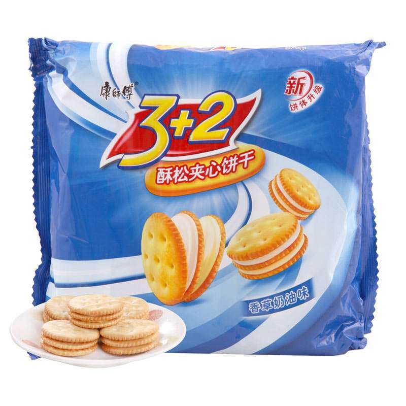 康师傅3+2酥松夹心饼干(奶油味)354g