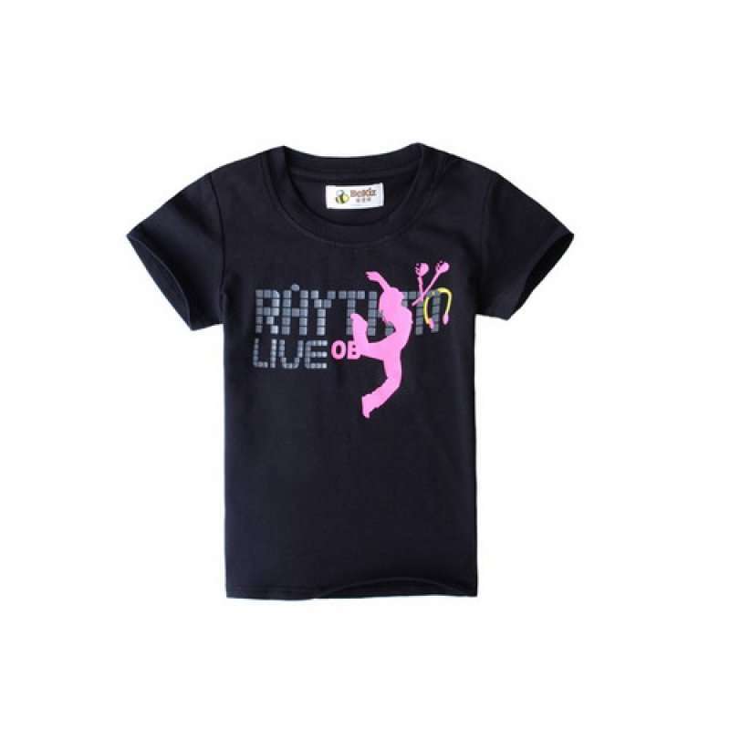 童壹库女童舞蹈短袖T恤TTWF035403黑色140