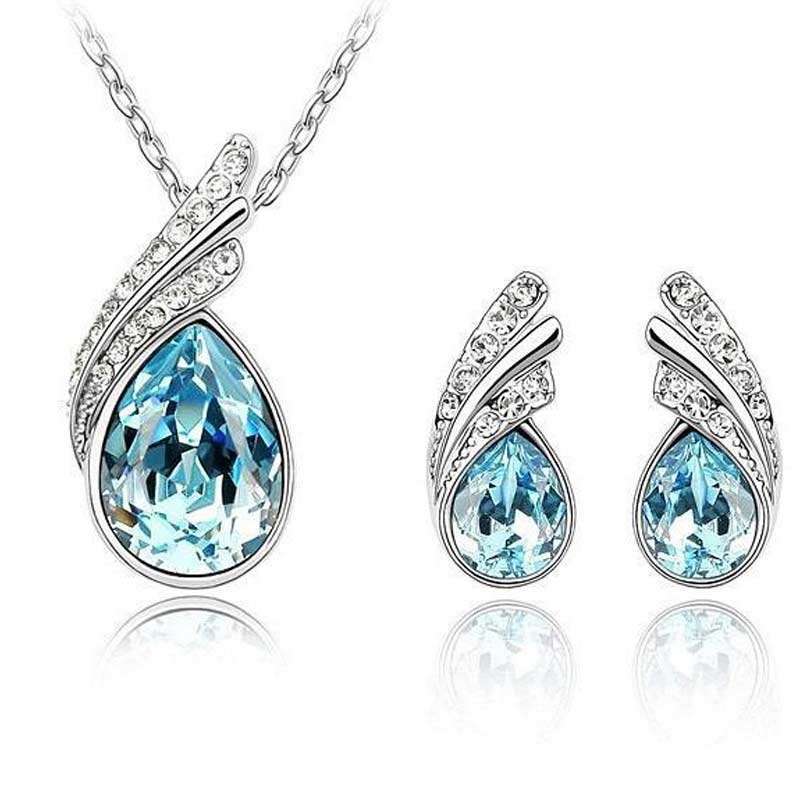 【diya】绝美水晶---飘曳套装（海蓝）SX1106