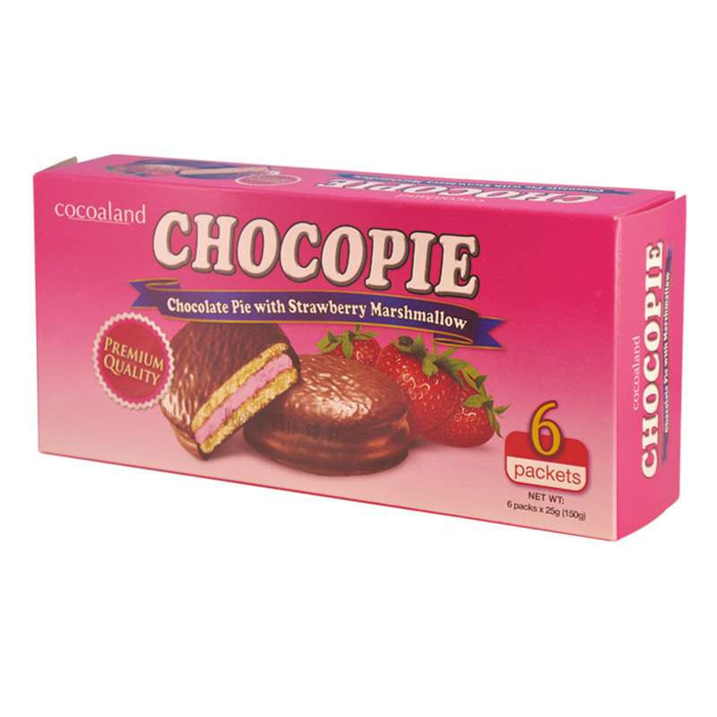 乐一百(Cocoaland) 巧克力派 草莓味 150g(马来西亚)