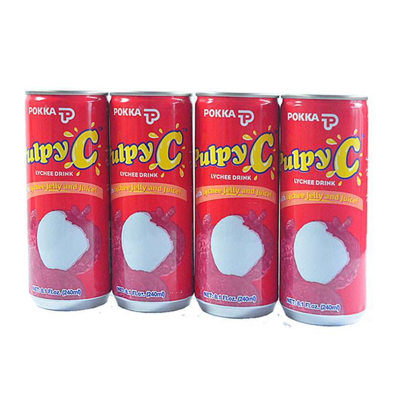 百佳 pokka 粒粒C荔枝果肉果汁饮料240ml*4