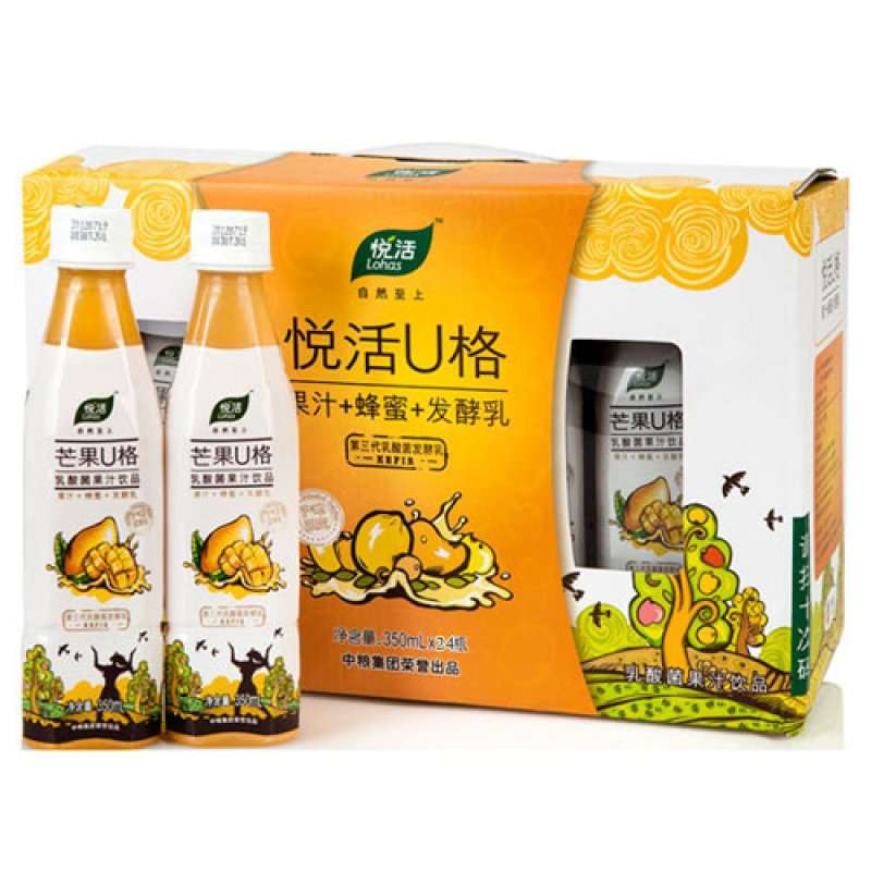 悦活芒果U格乳酸菌果汁饮料350ml*24