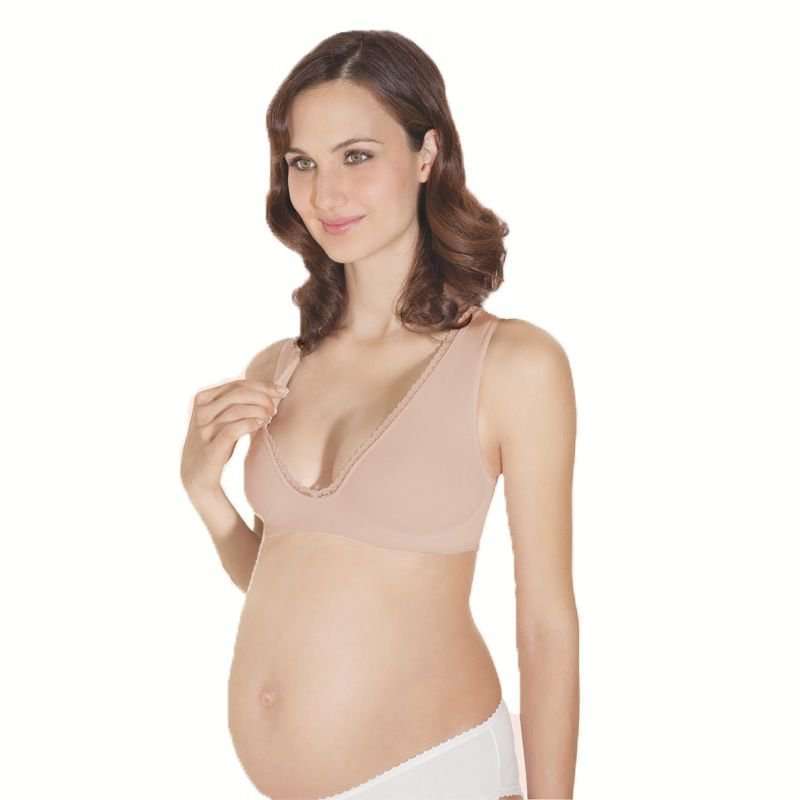意大利瑞兰森-纯棉纤维5710孕妇哺乳胸罩-支托母乳孕妇胸围内衣肉色/L