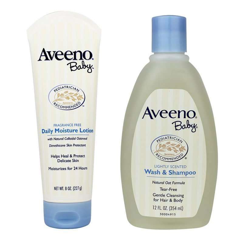 （美国直邮）Aveeno宝宝洗护套装E全天候保湿乳液227g洗发沐浴露354ml