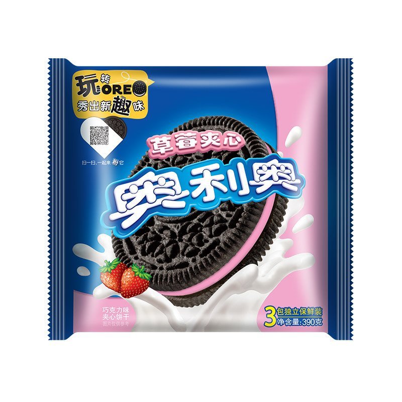 奥利奥夹心390g草莓家庭装
