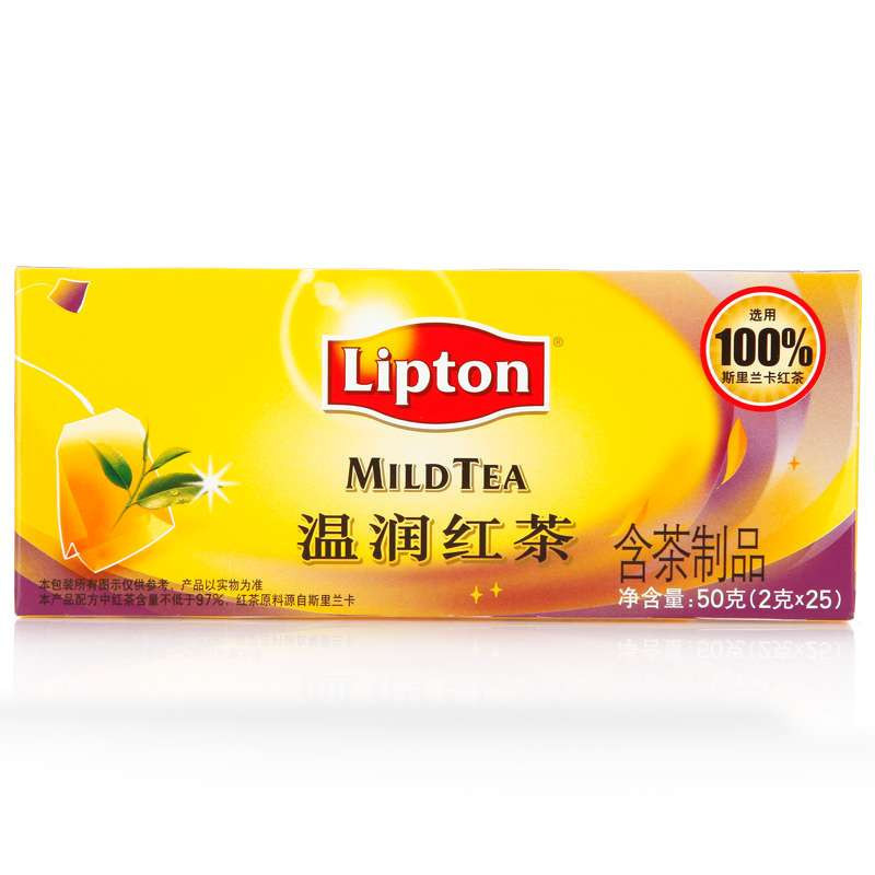立顿温润红茶25包50g
