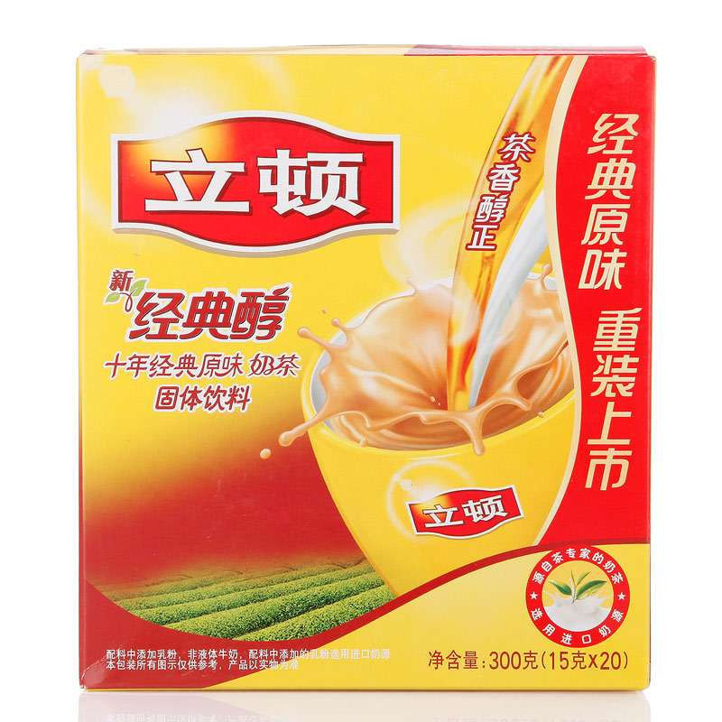 立顿经典醇十年经典原味奶茶20包300g