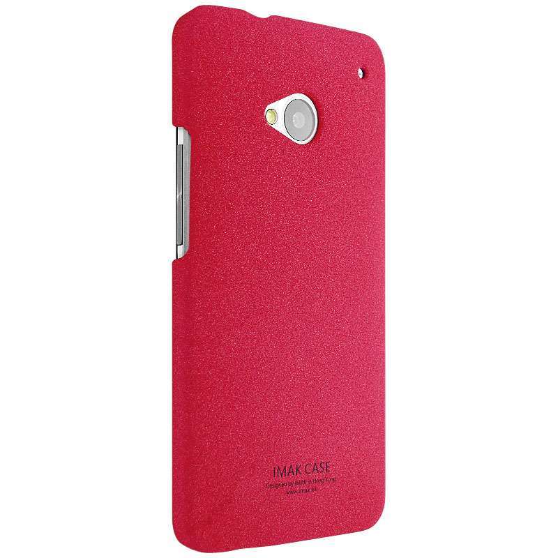 IMAK超薄牛仔彩壳HTCOne802w玫红色