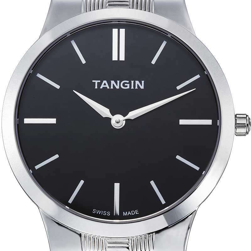 瑞士天骏tangin情侣款石英男表黑色t02235mwk高清实拍图