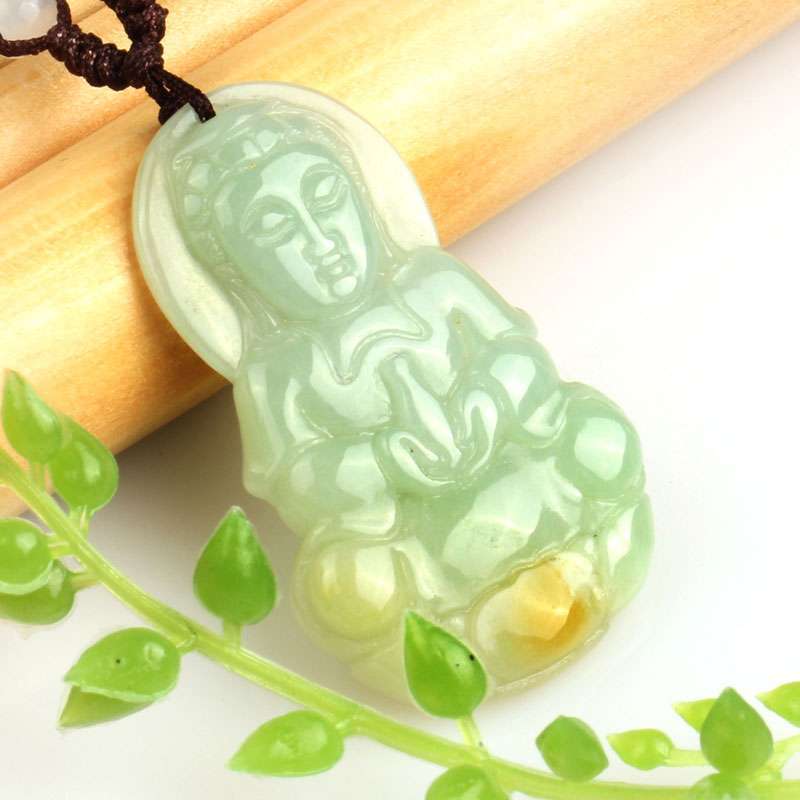 博祥 天然A货翡翠冰种小观音吊坠