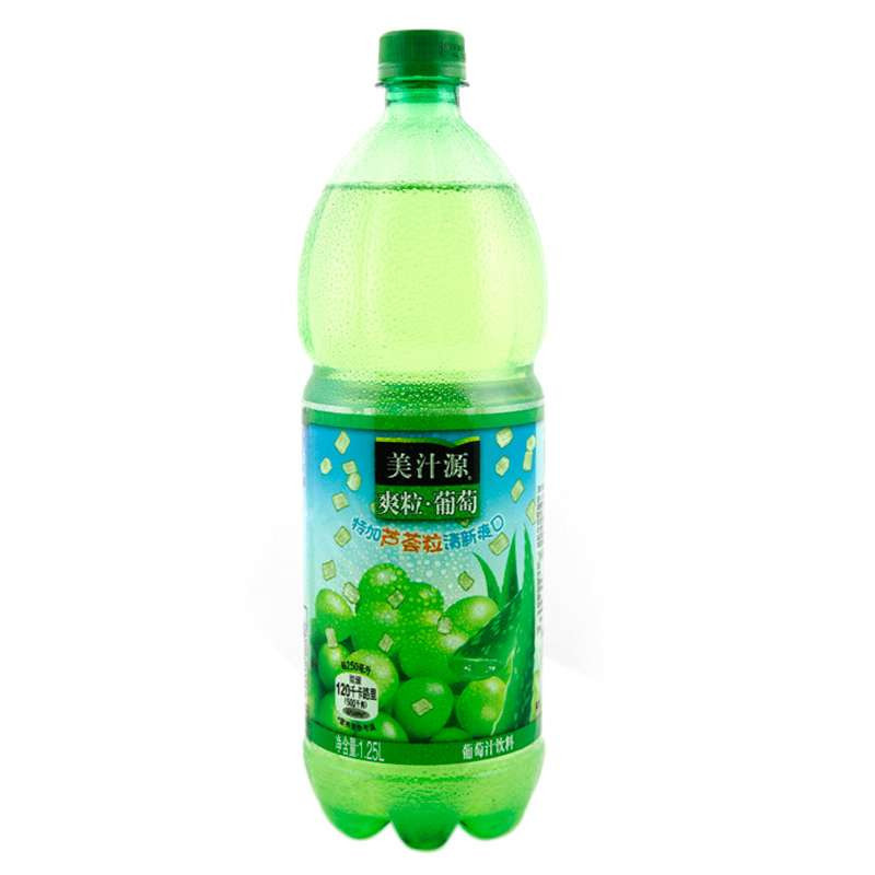 美汁源爽粒葡萄汁飲料1.25l高清實拍圖