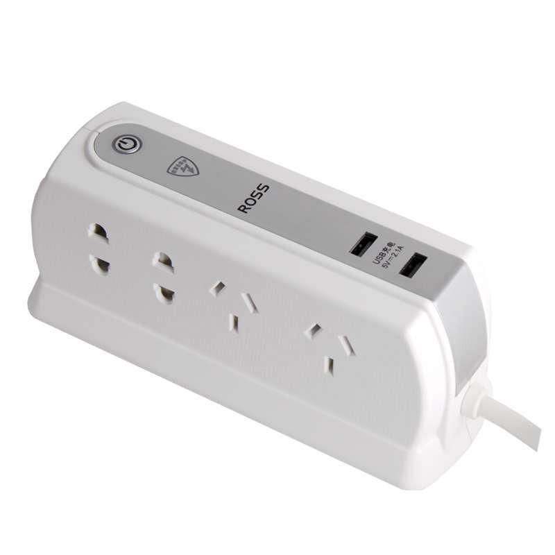 罗尔思ross8位国标插双面2米插座s44cuw20c