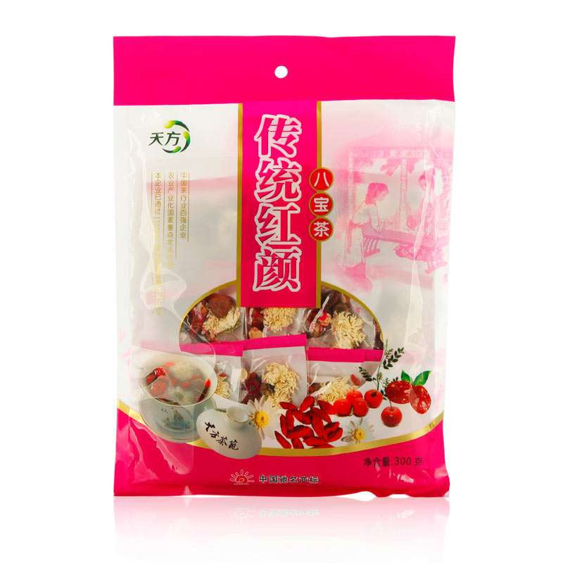 天方 传统红颜八宝茶 300g 12包*25g 茶叶