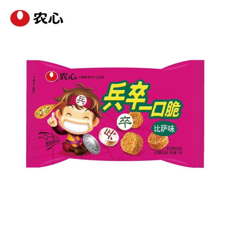 农心兵卒一口脆比萨味70g