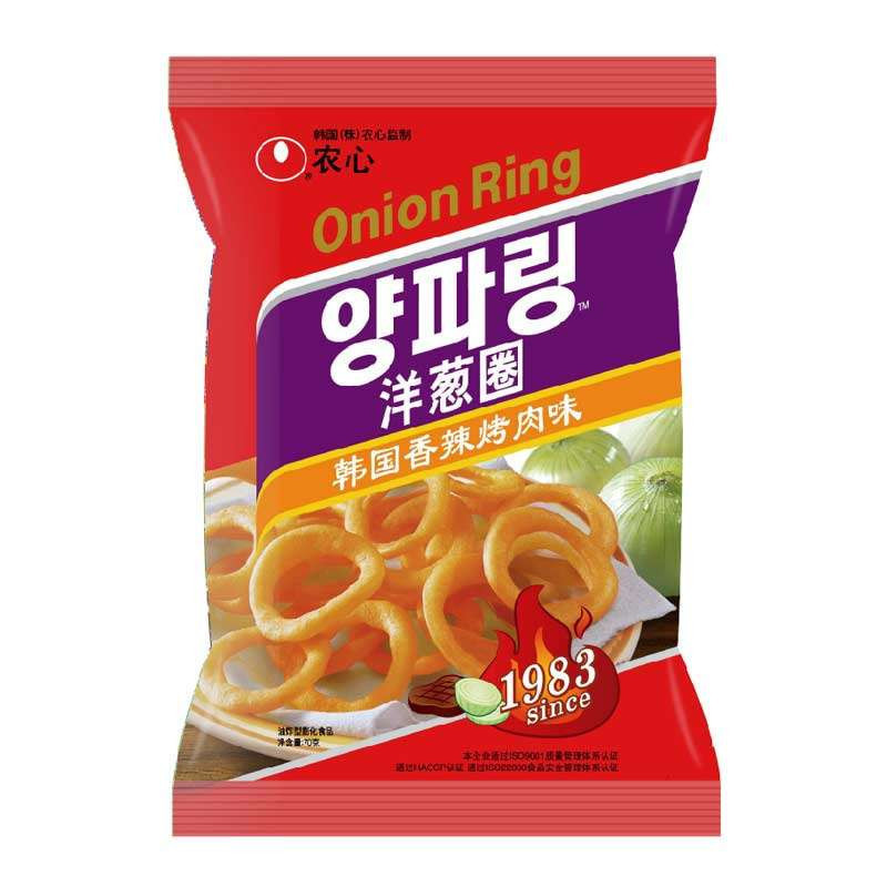 农心 洋葱圈(馕坑烤鸡味)40g/袋高清实拍图